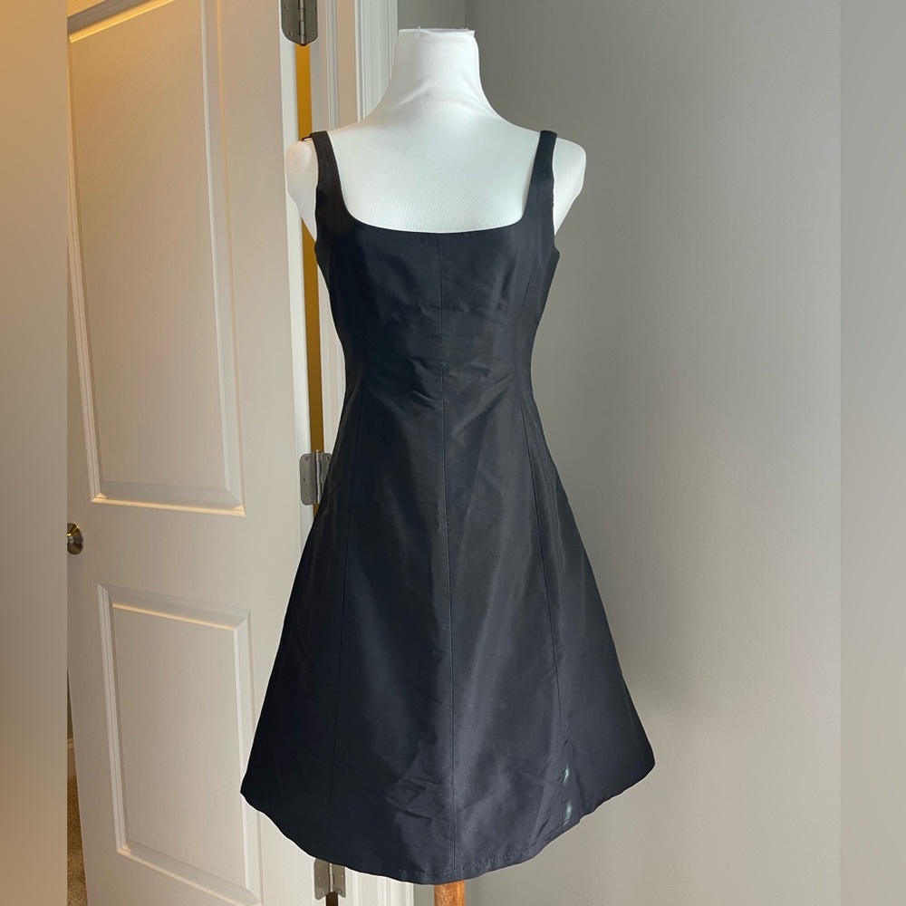 J. Crew Black Midi Dress
